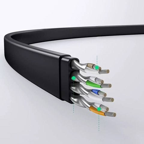 UGreen Płaski kabel sieciowy UGREEN LAN Ethernet Cat. 6 0,5m czarny (NW102) UGreen Płaski kabel sieciowy UGREEN LAN Ethernet Cat. 6 0,5m czarny (NW102)
