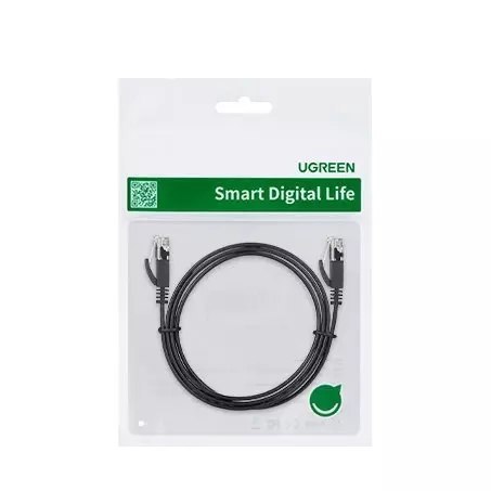 UGreen Płaski kabel sieciowy UGREEN LAN Ethernet Cat. 6 0,5m czarny (NW102) UGreen Płaski kabel sieciowy UGREEN LAN Ethernet Cat. 6 0,5m czarny (NW102)