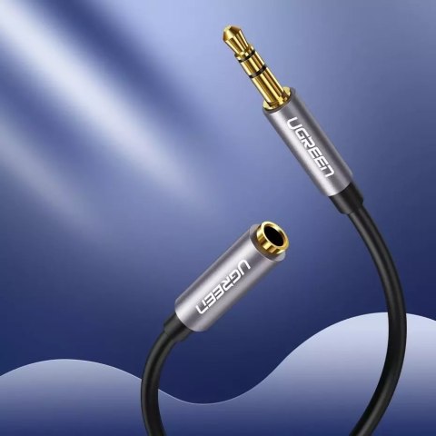 UGreen Przewód UGREEN kabel przedłużacz AUX 3,5 mm mini jack 1m srebrny (10592) UGreen Przewód UGREEN kabel przedłużacz AUX 3,5 mm mini jack 1m srebrny (10592)