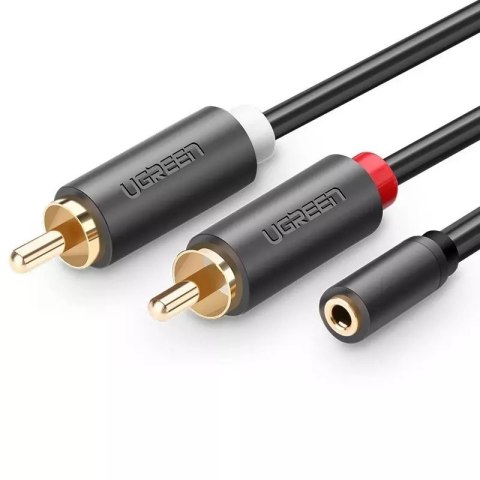 UGreen Ugreen kabel przewód audio 3,5 mm mini jack (żeński) - 2RCA (męski) 25 cm szary (AV102 10561) UGreen Ugreen kabel przewód audio 3,5 mm mini jack (żeński) - 2RCA (męski) 25 cm szary (AV102 10561)