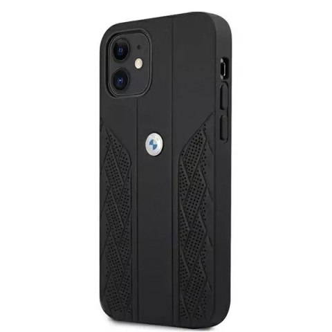 BMW Etui BMW BMHCP12SRSPPK do iPhone 12 mini 5,4" hardcase Leather Curve Perforate czarny/black BMW Etui BMW BMHCP12SRSPPK do iPhone 12 mini 5,4" hardcase Leather Curve Perforate czarny/black