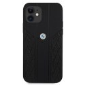 BMW Etui BMW BMHCP12SRSPPK do iPhone 12 mini 5,4" hardcase Leather Curve Perforate czarny/black