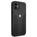 BMW Etui BMW BMHCP12SRSPPK do iPhone 12 mini 5,4" hardcase Leather Curve Perforate czarny/black