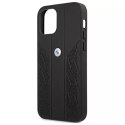 BMW Etui BMW BMHCP12SRSPPK do iPhone 12 mini 5,4" hardcase Leather Curve Perforate czarny/black