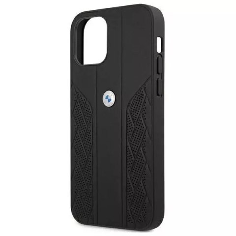 BMW Etui BMW BMHCP12SRSPPK do iPhone 12 mini 5,4" hardcase Leather Curve Perforate czarny/black BMW Etui BMW BMHCP12SRSPPK do iPhone 12 mini 5,4" hardcase Leather Curve Perforate czarny/black