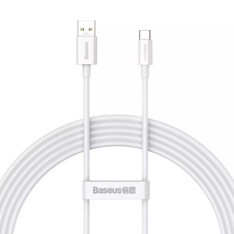 Baseus Baseus Superior Series kabel SUPERVOOC USB-A do USB-C 65W 2m biały Baseus Baseus Superior Series kabel SUPERVOOC USB-A do USB-C 65W 2m biały
