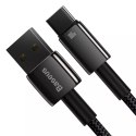 Baseus Baseus Tungsten Gold kabel USB-A - USB-C 480Mb/s 100W 1m czarny (CAWJ000001)