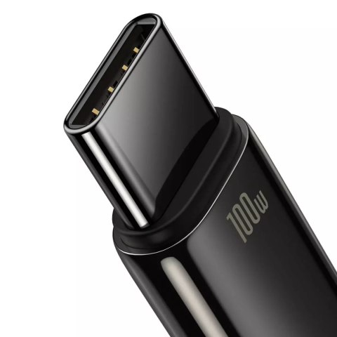 Baseus Baseus Tungsten Gold kabel USB-A - USB-C 480Mb/s 100W 1m czarny (CAWJ000001) Baseus Baseus Tungsten Gold kabel USB-A - USB-C 480Mb/s 100W 1m czarny (CAWJ000001)