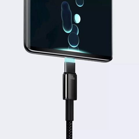 Baseus Baseus Tungsten Gold kabel USB-A - USB-C 480Mb/s 100W 1m czarny (CAWJ000001) Baseus Baseus Tungsten Gold kabel USB-A - USB-C 480Mb/s 100W 1m czarny (CAWJ000001)