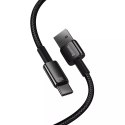 Baseus Baseus Tungsten Gold kabel USB-A - USB-C 480Mb/s 100W 1m czarny (CAWJ000001)