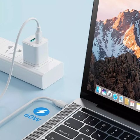 Joyroom Joyroom kabel USB-C - USB-C 480Mb/s 60W 1m biały (S-CC060A9) Joyroom Joyroom kabel USB-C - USB-C 480Mb/s 60W 1m biały (S-CC060A9)