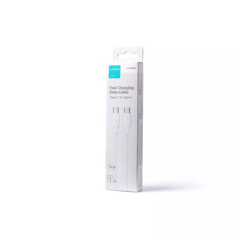 Joyroom Joyroom kabel USB-C - USB-C 480Mb/s 60W 1m biały (S-CC060A9) Joyroom Joyroom kabel USB-C - USB-C 480Mb/s 60W 1m biały (S-CC060A9)