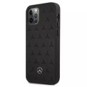 Mercedes Etui Mercedes MEHCP12LPSQBK do iPhone 12 Pro Max 6,7" czarny/black hardcase Leather Stars Pattern
