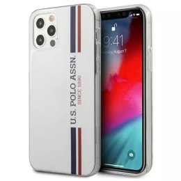 U.S. Polo Etui na telefon US Polo USHCP12LPCUSSWH do Apple iPhone 12 Pro Max biały/white Tricolor Collection