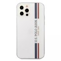 U.S. Polo Etui na telefon US Polo USHCP12LPCUSSWH do Apple iPhone 12 Pro Max biały/white Tricolor Collection