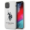 U.S. Polo Etui na telefon US Polo USHCP12LSLHRWH do Apple iPhone 12 Pro Max biały/white Silicone Collection