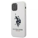 U.S. Polo Etui na telefon US Polo USHCP12LSLHRWH do Apple iPhone 12 Pro Max biały/white Silicone Collection
