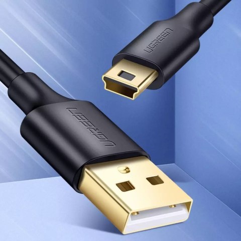 UGreen 5-pinowy pozłacany kabel UGREEN USB - mini USB 0,5m czarny (US132) UGreen 5-pinowy pozłacany kabel UGREEN USB - mini USB 0,5m czarny (US132)