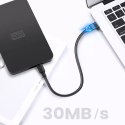 UGreen 5-pinowy pozłacany kabel UGREEN USB - mini USB 0,5m czarny (US132)