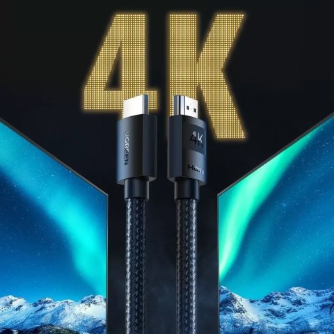 UGreen Kabel UGREEN HDMI 2.0 - HDMI 2.0 4K 3m czarny (HD119 40102) UGreen Kabel UGREEN HDMI 2.0 - HDMI 2.0 4K 3m czarny (HD119 40102)