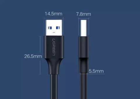 UGreen Ugreen kabel przewód USB 2.0 (męski) - USB 2.0 (męski) 0,5 m czarny (US128 10308) UGreen Ugreen kabel przewód USB 2.0 (męski) - USB 2.0 (męski) 0,5 m czarny (US128 10308)
