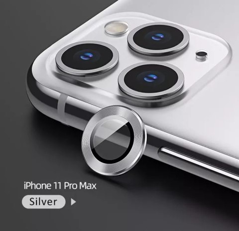 Usams Osłona aparatów USAMS Camera Lens Glass do iPhone 11 Pro Max metal ring BH573JTT03 (US-BH573) srebrny/silver Usams Osłona aparatów USAMS Camera Lens Glass do iPhone 11 Pro Max metal ring BH573JTT03 (US-BH573) srebrny/silver