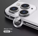 Usams Osłona aparatów USAMS Camera Lens Glass do iPhone 11 Pro metal ringr BH571JTT03 (US-BH571) srebrny/silve