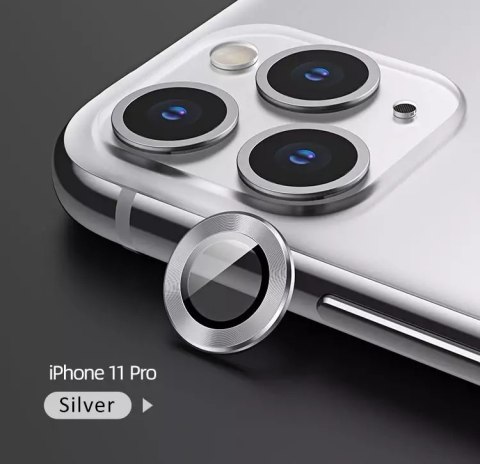 Usams Osłona aparatów USAMS Camera Lens Glass do iPhone 11 Pro metal ringr BH571JTT03 (US-BH571) srebrny/silve Usams Osłona aparatów USAMS Camera Lens Glass do iPhone 11 Pro metal ringr BH571JTT03 (US-BH571) srebrny/silve