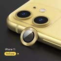 Usams Osłona aparatów USAMS Camera Lens Glass do iPhone 11 metal ring BH572JTT06 (US-BH572) żółty/yellow