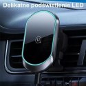 Usams Uchwyt samochodowy do telefonu indukcyjny USAMS Magnetyczny Wireless Charging 15W do kratki went. CD182ZJ01 (US-CD182) czarny/bl