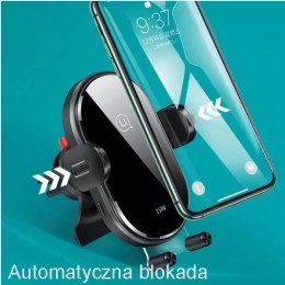 Usams Uchwyt samochodowy do telefonu indukcyjny USAMS US-CD132 15W Automatic do kratki went. CD132ZJ01 czarny/black