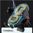 Usams Uchwyt samochodowy do telefonu indukcyjny USAMS US-CD132 15W Automatic do kratki went. CD132ZJ01 czarny/black