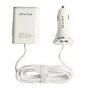 Awei AWEI ładowarka samochodowa C-400 9.6A 4xUSB High Speed biały/white