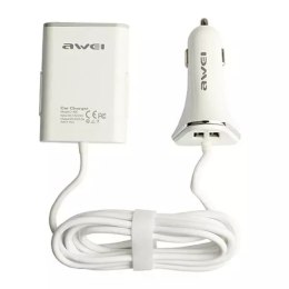 Awei AWEI ładowarka samochodowa C-400 9.6A 4xUSB High Speed biały/white