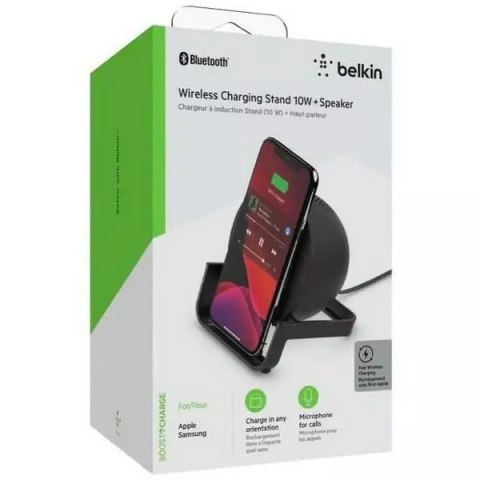 ProducentTymczasowy Belkin ładowarka indukcyjna + głośnik 10W czarny/black AUF001VFBK ProducentTymczasowy Belkin ładowarka indukcyjna + głośnik 10W czarny/black AUF001VFBK