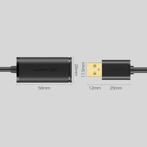 UGreen Kabel UGREEN aktywny przedłużacz USB 2.0 480 Mbps 5 m czarny (US121 10319) UGreen Kabel UGREEN aktywny przedłużacz USB 2.0 480 Mbps 5 m czarny (US121 10319)