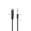 UGreen Ugreen kabel audio przewód mikrofonowy do mikrofonu XLR (żeński) - 6,35 mm jack (męski) 3 m (AV131)