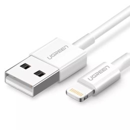 UGreen Ugreen kabel przewód USB - Lightning MFI 2m 2,4A biały (20730)