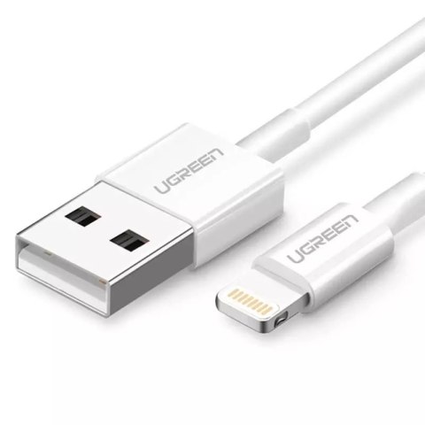 UGreen Ugreen kabel przewód USB - Lightning MFI 2m 2,4A biały (20730) UGreen Ugreen kabel przewód USB - Lightning MFI 2m 2,4A biały (20730)