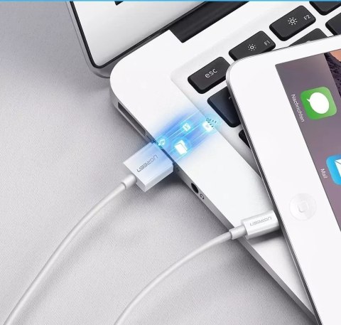 UGreen Ugreen kabel przewód USB - Lightning MFI 2m 2,4A biały (20730) UGreen Ugreen kabel przewód USB - Lightning MFI 2m 2,4A biały (20730)