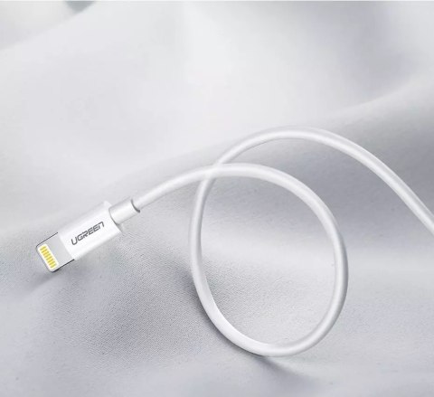 UGreen Ugreen kabel przewód USB - Lightning MFI 2m 2,4A biały (20730) UGreen Ugreen kabel przewód USB - Lightning MFI 2m 2,4A biały (20730)
