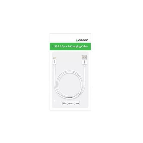 UGreen Ugreen kabel przewód USB - Lightning MFI 2m 2,4A biały (20730) UGreen Ugreen kabel przewód USB - Lightning MFI 2m 2,4A biały (20730)