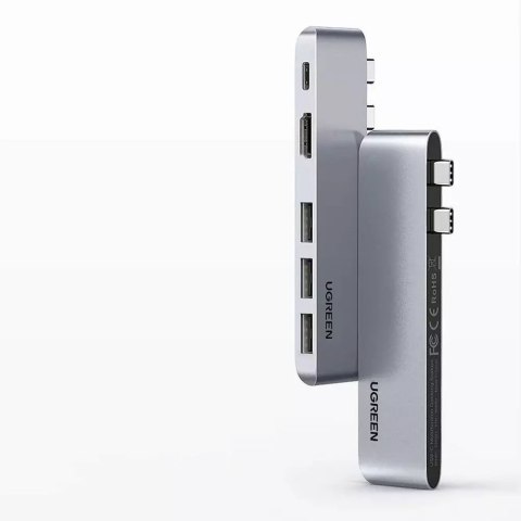 UGreen Wielofunkcyjny HUB UGREEN 2x USB Typ C na USB Typ C PD (Thunderbolt 3, 100W, 4K@60 Hz, 10 Gbps) / HDMI 4K@30 Hz / 3x USB 3.0 do UGreen Wielofunkcyjny HUB UGREEN 2x USB Typ C na USB Typ C PD (Thunderbolt 3, 100W, 4K@60 Hz, 10 Gbps) / HDMI 4K@30 Hz / 3x USB 3.0 do