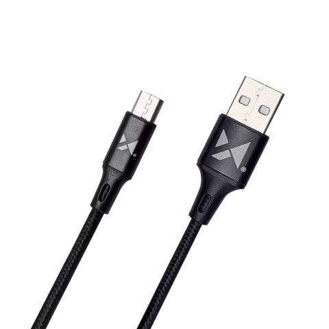 Wozinsky Wozinsky kabel przewód USB - microUSB 2,4A 1m czarny (WUC-M1B) Wozinsky Wozinsky kabel przewód USB - microUSB 2,4A 1m czarny (WUC-M1B)