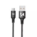 Wozinsky Wozinsky kabel przewód USB - microUSB 2,4A 1m czarny (WUC-M1B)