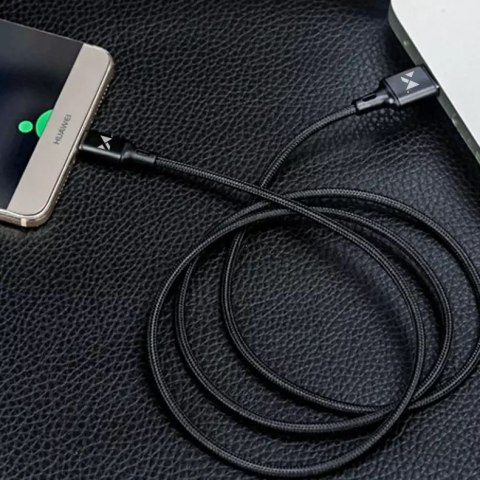 Wozinsky Wozinsky kabel przewód USB - microUSB 2,4A 1m czarny (WUC-M1B) Wozinsky Wozinsky kabel przewód USB - microUSB 2,4A 1m czarny (WUC-M1B)