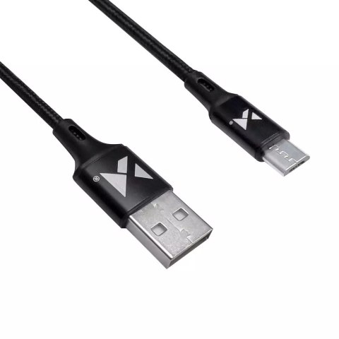 Wozinsky Wozinsky kabel przewód USB - microUSB 2,4A 1m czarny (WUC-M1B) Wozinsky Wozinsky kabel przewód USB - microUSB 2,4A 1m czarny (WUC-M1B)