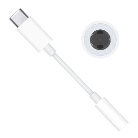 Apple Adapter przejściówka Apple MU7E2ZM/A blister USB-C na jack 3,5mm gniazdo słuchawkowe biały Apple Adapter przejściówka Apple MU7E2ZM/A blister USB-C na jack 3,5mm gniazdo słuchawkowe biały