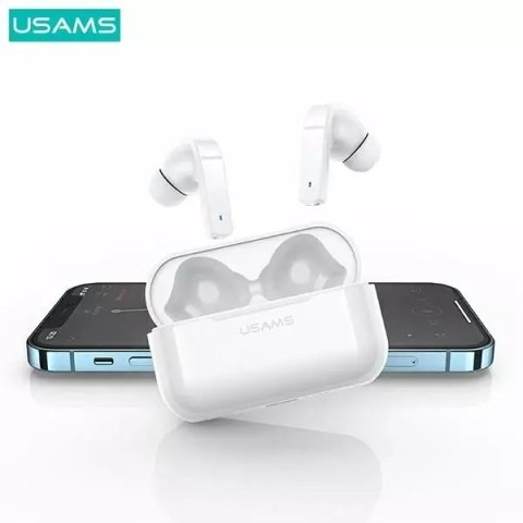 Usams Słuchawki Bluetooth 5.0 USAMS TWS LY series ANC bezprzewodowe biały/white BHULY06 Usams Słuchawki Bluetooth 5.0 USAMS TWS LY series ANC bezprzewodowe biały/white BHULY06