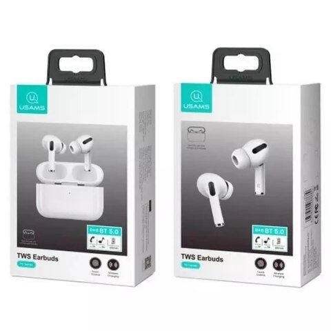 Usams Słuchawki Bluetooth 5.0 USAMS TWS YS series bezprzewodowe biały/white BHUYS01 Usams Słuchawki Bluetooth 5.0 USAMS TWS YS series bezprzewodowe biały/white BHUYS01